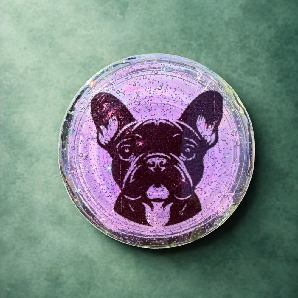 Purple French Bulldog Phone Grip